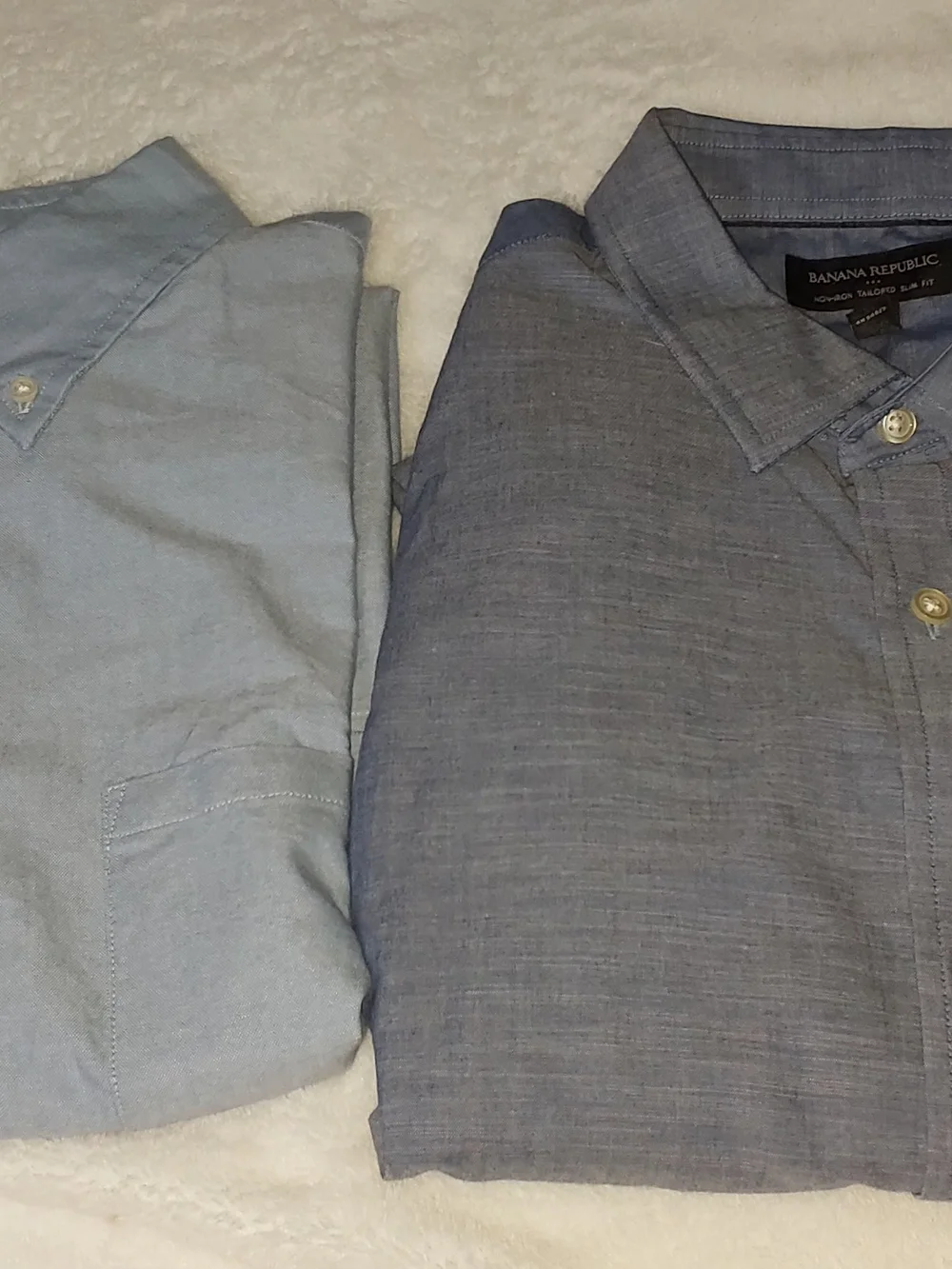 LOT Of 12 Mixed Banana Republic & Chaps, Long Sleeve Button-Down Shirts